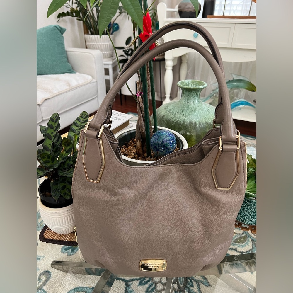 Michael Kors pebbled leather shoulder bag
